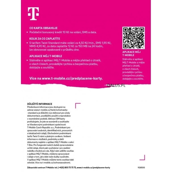 T-mobile 10 CZK